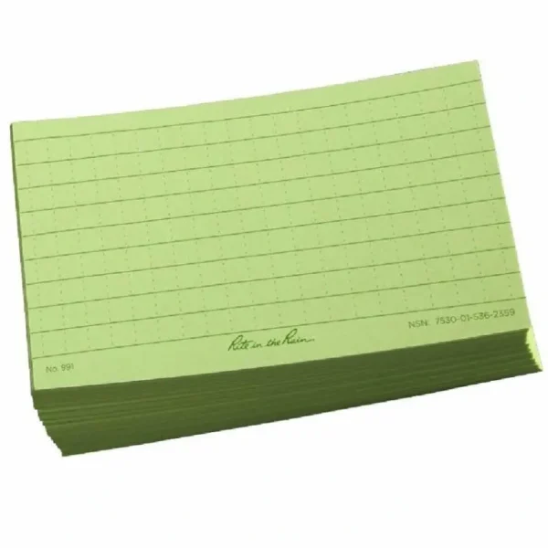 AbilityOne 7530015362359 Rite N Rain, R&R Index Cards, Tan 3& X 5& - One-stop shop for professional tools and equipment.^ Hand