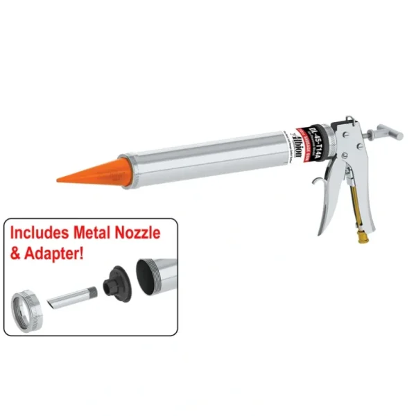 Albion Engineering DL-45-T14A 20oz Core Air-Powered Sausage Gun w/ Orange Cone Nozzles - One-stop shop for professional tools and equipment.^ Power Tools