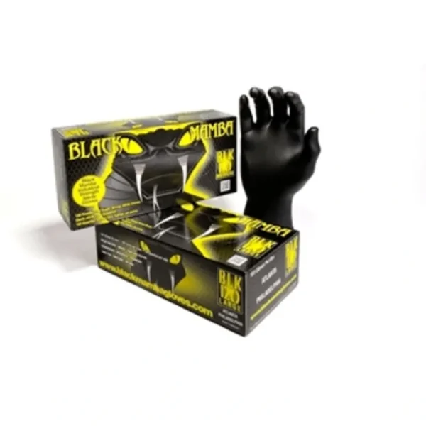 Black Mamba BLK-110 Black Mamba 6.25mil Nitrile Gloves (100 Per Box), Medium - One-stop shop for professional tools and equipment.^ Hand