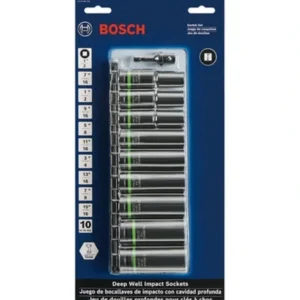 Bosch ITDSO12V10 Impact Tough Socket Set 10Pc - One-stop shop for professional tools and equipment.^ Power Tools
