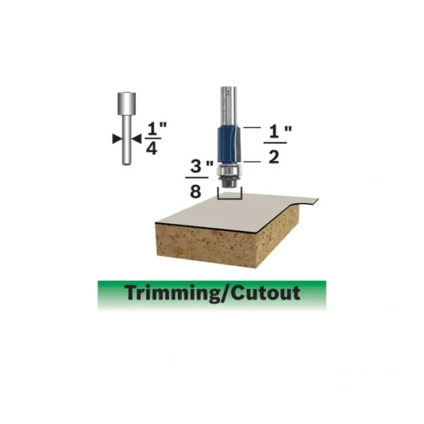 Sale Bosch 85269MC Ct 3/8 X 1/2 Flush Trim W/Bb 2F 1/4S - One-stop shop for professional tools and equipment. Full