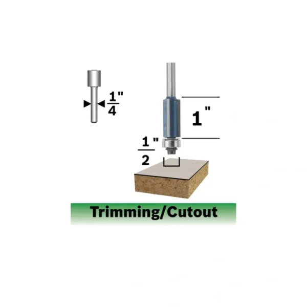 Shop Bosch 85216MC Ct 1/2 X 1 Flush Trim W/Bb 3F 1/4S - One-stop shop for professional tools and equipment. Full