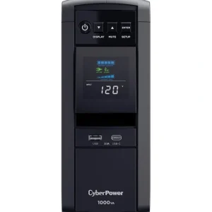 CyberPower CP1000PFCLCD UPS 1000VA 600W PFC compatible Pure sine wave - 1000VA/600W - Mini-tower - 3 Minute Full Load - 10 x NEMA 5-15R - One-stop shop for professional tools and equipment.^ Power Tools