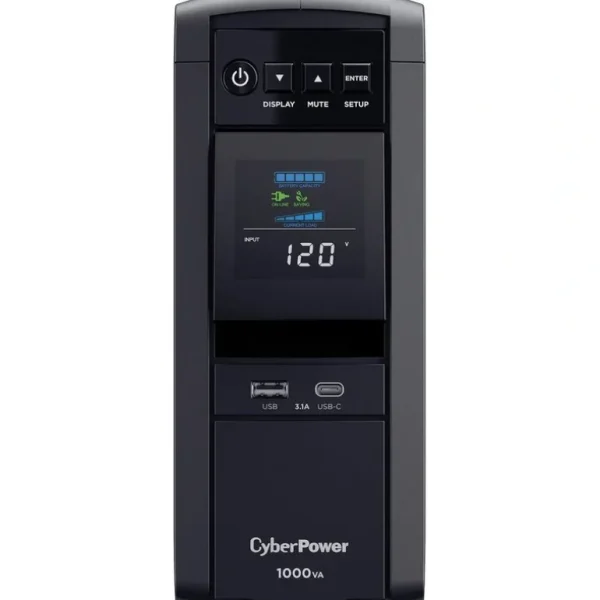 CyberPower CP1000PFCLCD UPS 1000VA 600W PFC compatible Pure sine wave - 1000VA/600W - Mini-tower - 3 Minute Full Load - 10 x NEMA 5-15R - One-stop shop for professional tools and equipment.^ Power Tools