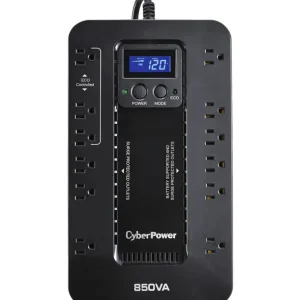 CyberPower EC850LCD Ecologic 850VA/510W Energy Efficient LCD Desktop ECO UPS - 850 VA/510 W - Desktop - 6 Minute Half Load - 12 x NEMA 5-15R - One-stop shop for professional tools and equipment.^ Power Tools