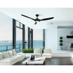 Delta Breez VCA523LED-30-BK Breez Benicia, 52-inch 3-Blade, Wet Rated, Ceiling Fan with LED Light and Remote Control (Black) - One-stop shop for professional tools and equipment.^ Power Tools