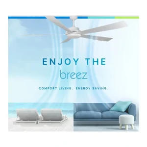 Delta Breez VCA725LED-HEBK Breez Pleasanton, 72-inch 5-Blade, Wet Rated, Ceiling Fan with LED Light and Remote Control (Black) - One-stop shop for professional tools and equipment.^ Power Tools
