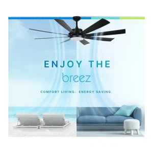 Delta Breez VCA608LED-HEWH Breez Rio Vista, 60-inch 8-Blade, Wet Rated, Ceiling Fan with LED Light and Remote Control (White) - One-stop shop for professional tools and equipment.^ Power Tools