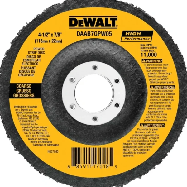 Dewalt DAAH7GPW05 4-1/2& X 7/8& Power Wheel Non-Woven Flap Disc - One-stop shop for professional tools and equipment.^ Power Tools