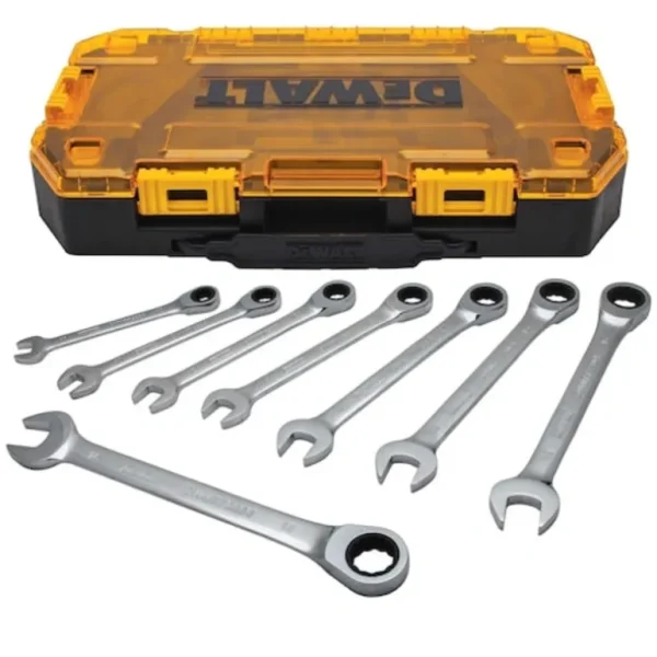 Dewalt DWMT74734 Full Polish Ratcheting Combination Metric Wrench Set (8 Pc) - One-stop shop for professional tools and equipment.^ Hand