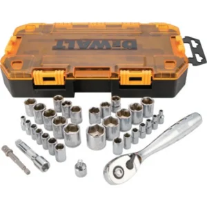 Dewalt DWMT73804 Tough Box Tool Kit 1/4&& 3/8& Drive Socket Set - One-stop shop for professional tools and equipment.^ Hand