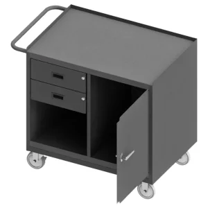 Durham 3118-95 MOBILE BENCH CABINET, 1 DOOR, STEEL TOP, 24-1/4 X 42-1/8 X 36-3/8 - One-stop shop for professional tools and equipment.^ Hand