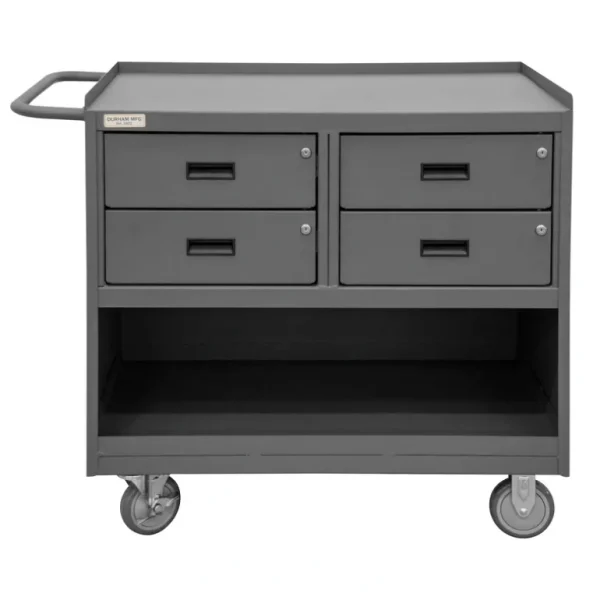 Durham 3120-95 MOBILE BENCH CABINET, 4 DRAWER, LIP UP, 24-1/4 X 42-1/8 X 36-3/8 - One-stop shop for professional tools and equipment.^ Hand