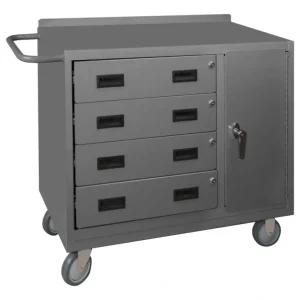 Durham 2211-95 MOBILE BENCH CABINET, 1 SHELF, 4 DRAWERS, 18-1/4 X 42-1/8 X 36-3/8 - One-stop shop for professional tools and equipment.^ Hand