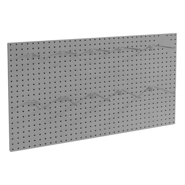 Flash Sale Durham 915-95 PEGBOARD PANEL, (10) 8³ HOOKS INCLUDED, WALL MOUNTABLE, GRAY - One-stop shop for professional tools and equipment. Industrial