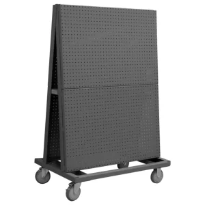 Durham AF-2436-PB-5PU-95 A-FRAME TRUCK, PEGBOARD PANELS, GRAY, 24 X 36-3/4 X 55-3/4 - One-stop shop for professional tools and equipment.^ Hand