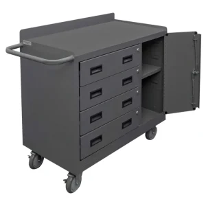 Durham 2211A-LU-95 MOBILE BENCH CABINET, 1 SHELF, ADJUSTABLE SHELF, 18-1/4 X 42-1/8 X 36-3/8 - One-stop shop for professional tools and equipment.^ Hand