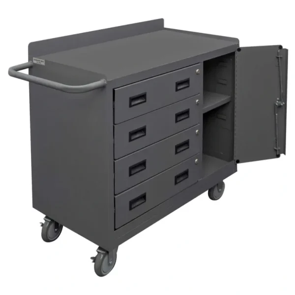 Durham 2211A-LU-95 MOBILE BENCH CABINET, 1 SHELF, ADJUSTABLE SHELF, 18-1/4 X 42-1/8 X 36-3/8 - One-stop shop for professional tools and equipment.^ Hand