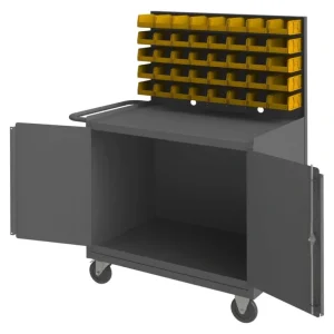 Durham 3112-32B-LU-5PO-95 MOBILE WORKSTATION, 32 BINS AND CABINET, 24-3/8 X 42-3/8 X 58 - One-stop shop for professional tools and equipment.^ Hand