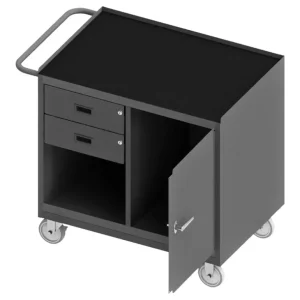 Durham 3118-RM-95 MOBILE BENCH CABINET, 1 DOOR, RUBBER MAT, 24-1/4 X 42-1/8 X 36-3/8 - One-stop shop for professional tools and equipment.^ Hand