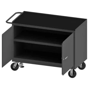 Durham 3412-RM-FL-95 MOBILE BENCH CABINET, BLACK RUBBER MAT, 24-1/4 X 54-1/8 X 37-3/4 - One-stop shop for professional tools and equipment.^ Hand