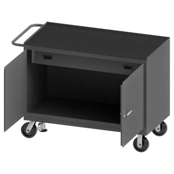 Durham 3413-RM-FL-95 MOBILE BENCH CABINET, MAT, FLOOR LOCK, 24-1/4 X 54-1/8 X 37-3/4 - One-stop shop for professional tools and equipment.^ Hand