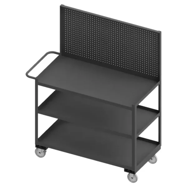 Durham RSC-2436-3-PB-95 STOCK CART, 3 SHELF, PEGBOARD, 24-1/4 X 42-1/4 X 67-5/8 - One-stop shop for professional tools and equipment.^ Hand