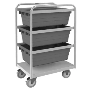Durham STBR-183042-3-5PU STAINLESS STEEL TUB RACK CART, 3 BINS, 18-3/4 X 26 X 42 - One-stop shop for professional tools and equipment.^ Hand