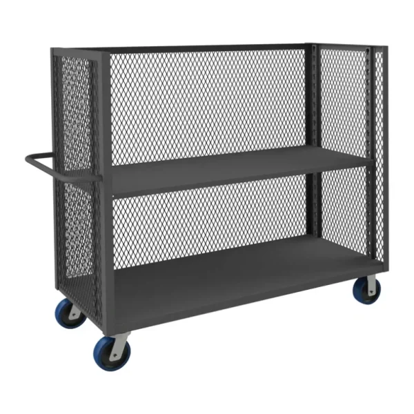 Durham 3ST-EX3048-1AS-6PU-95 3 SIDED MESH TRUCK, 1 ADJUSTABLE SHELF, 30 X 48 - One-stop shop for professional tools and equipment.^ Hand