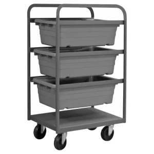 Durham TBR-183042-3-5PO-95 TUB RACK, 3 GRAY BINS AND BOTTOM SHELF, 18-3/4 X 26 X 42 - One-stop shop for professional tools and equipment.^ Hand