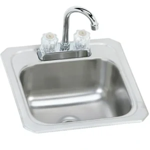 Hot Elkay BCRA150C Celebrity® Stainless Steel 15& x 15& x 6-1/8& 2-Hole Single Bowl Drop-in Bar Sink + Faucet Kit - One-stop shop for professional tools and equipment. Full