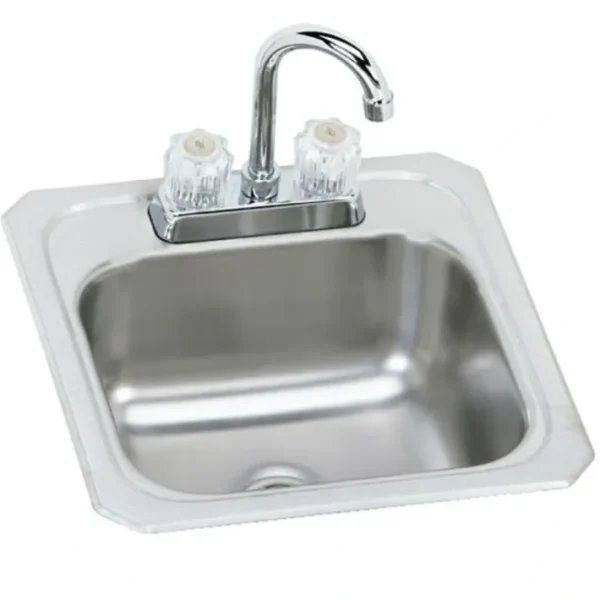 Hot Elkay BCRA150C Celebrity® Stainless Steel 15& x 15& x 6-1/8& 2-Hole Single Bowl Drop-in Bar Sink + Faucet Kit - One-stop shop for professional tools and equipment. Full