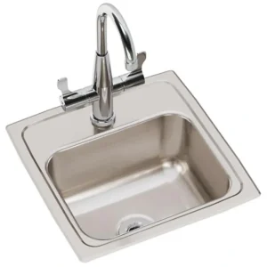 Hot Elkay BLR150C Lustertone® Classic Stainless Steel 15& x 15& x 7-1/8& 1-Hole Single Bowl Drop-in Bar Sink + Faucet Kit - One-stop shop for professional tools and equipment. Full