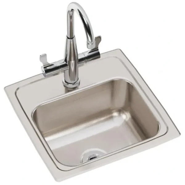 Hot Elkay BLR150C Lustertone® Classic Stainless Steel 15& x 15& x 7-1/8& 1-Hole Single Bowl Drop-in Bar Sink + Faucet Kit - One-stop shop for professional tools and equipment. Full