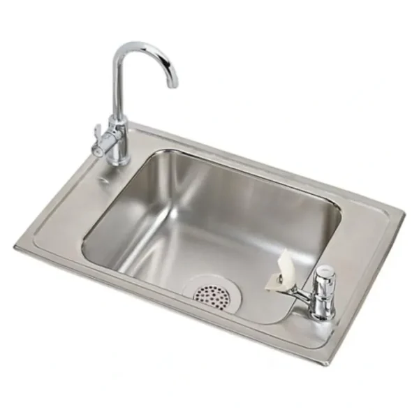 Shop Elkay CDKR2517VRC Celebrity® Stainless Steel 25& x 17& x 6-7/8& 2-Hole Single Bowl Drop-in Classroom Sink and Vandal-resistant Faucet / Bubbler Kit - One-stop shop for professional tools and equipment. Accessories