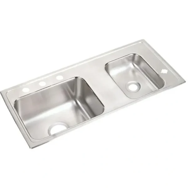 Store Elkay DRKAD371745R4 Lustertone® Classic Stainless Steel 37-1/4& x 17& x 4-1/2& Double Bowl Drop-in Classroom ADA Sink - One-stop shop for professional tools and equipment. Full