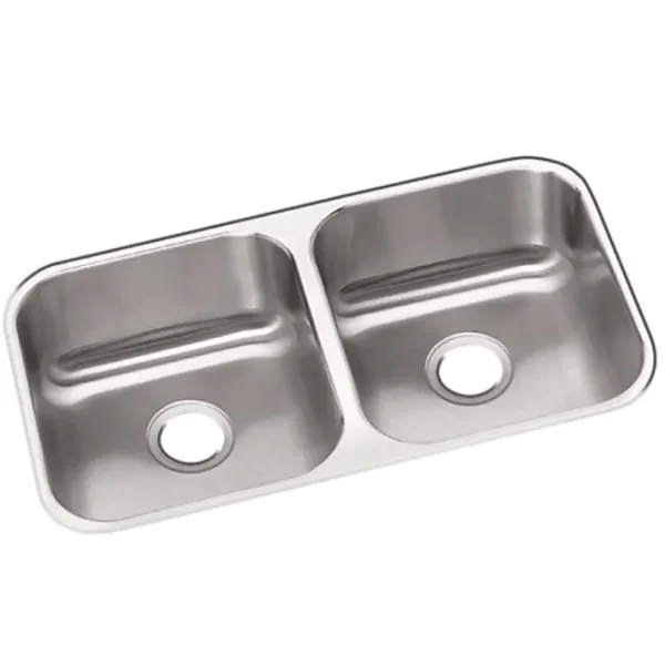 Outlet Elkay DXUH3118 Dayton® Stainless Steel 31-3/4& x 18-1/4& x 8& Equal Double Bowl Undermount Sink - One-stop shop for professional tools and equipment. Accessories