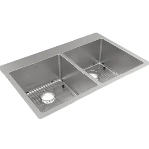 New Elkay ECTSR33229TBG Crosstown 18 Gauge Stainless Steel 33& x 22& x 9& Equal Double Bowl Dual Mount Sink Kit - One-stop shop for professional tools and equipment. Full