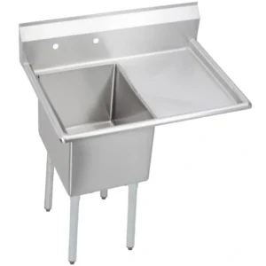 Outlet Elkay E1C16X20-R-18X Dependabilt Stainless Steel 36-1/2& x 25-13/16& x 43-3/4& 18 Gauge One Compartment Sink w/ 18& Right Drainboard and Stainless Steel Legs - One-stop shop for professional tools and equipment. Accessories