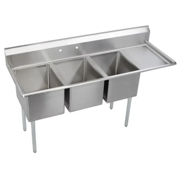 Cheap Elkay E3C16X20-R-18X Dependabilt Stainless Steel 72-1/2& x 25-13/16& x 43-3/4& 18 Gauge Three Compartment Sink w/ 18& Right Drainboard and Stainless Steel Legs - One-stop shop for professional tools and equipment. Accessories