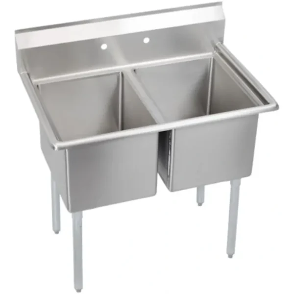 Sale Elkay E2C16X20-0X Dependabilt Stainless Steel 39& x 25-13/16& x 43-3/4& 18 Gauge Two Compartment Sink with Stainless Steel Legs - One-stop shop for professional tools and equipment. Accessories