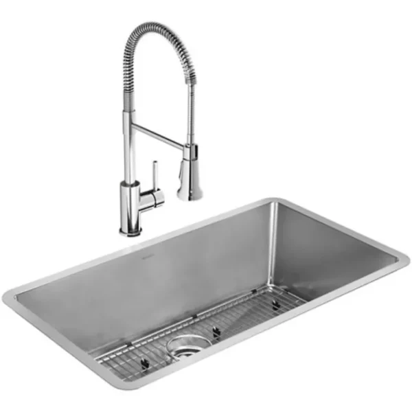 Online Elkay EFRU311610TFC Crosstown® 16 Gauge Stainless Steel 32-1/2& x 18& x 10& Single Bowl Undermount Sink Kit with Faucet - One-stop shop for professional tools and equipment. Full