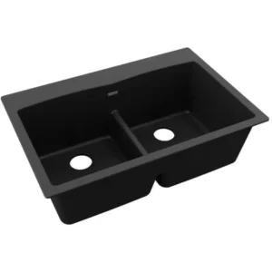 Elkay ELGDLB3322 Quartz Classic® 33& x 22& x 10& Equal Double Bowl Drop-in Sink with Aqua Divide - One-stop shop for professional tools and equipment.^ Hand