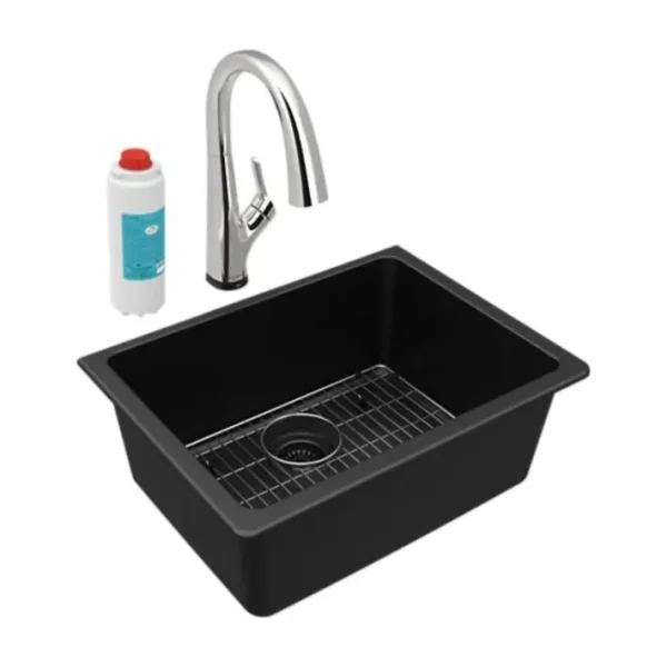 Shop Elkay ELGU2522FLC Quartz Classic® 24-5/8& x 18-1/2& x 9-1/2& Single Bowl Undermount Sink Kit with Filtered Faucet - One-stop shop for professional tools and equipment. Accessories