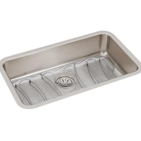 New Elkay ELUH2816DBG Lustertone® Classic Stainless Steel, 30-1/2& x 18-1/2& x 7-1/2& Single Bowl Undermount Sink Kit - One-stop shop for professional tools and equipment. Accessories