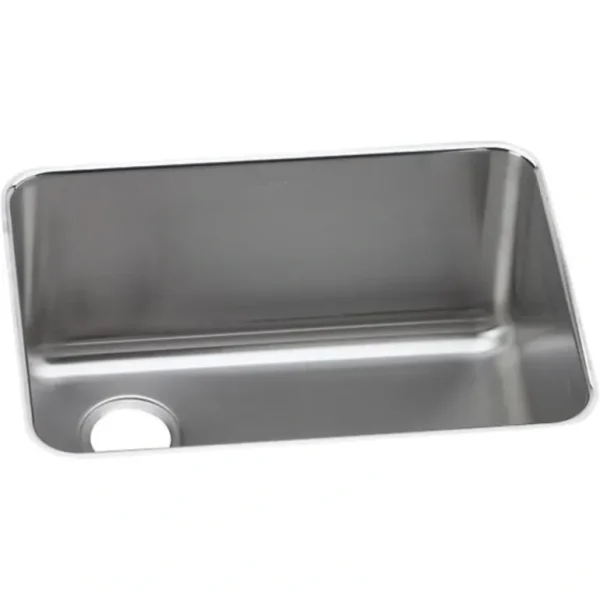 Elkay ELUH231712L Lustertone® Classic Stainless Steel 25-1/2& x 19-1/4& x 12& Single Bowl Undermount Sink with Left Drain - One-stop shop for professional tools and equipment.^ Hand