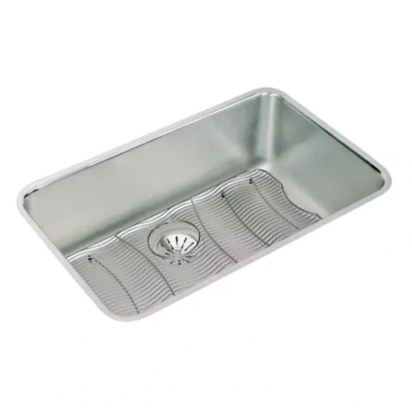 Elkay ELUH281610PDBG Lustertone® Classic Stainless Steel 30-1/2& x 18-1/2& x 10& Single Bowl Undermount Sink Kit with Perfect Drain® - One-stop shop for professional tools and equipment.^ Hand