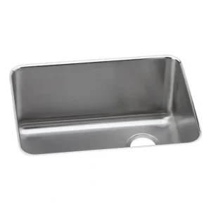 Elkay ELUH231712R Lustertone® Classic Stainless Steel 25-1/2& x 19-1/4& x 12& Single Bowl Undermount Sink with Right Drain - One-stop shop for professional tools and equipment.^ Hand