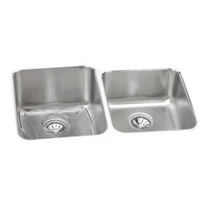 Outlet Elkay ELUH3120RDBG Lustertone® Classic Stainless Steel, 31-1/4& x 20-1/2& x 9-7/8& Offset Double Bowl Undermount Sink Kit - One-stop shop for professional tools and equipment. Accessories