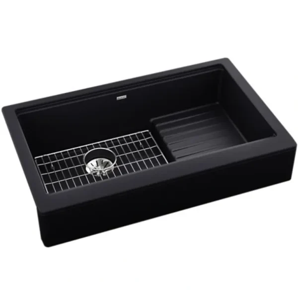 Elkay ELXFDB3620BG Ferguson Exclusive Quartz Luxe 35-7/8& x 22-1/2& x 9-1/2& Single Bowl Farmhouse Sink w/Drainboard+Perfect Drain - One-stop shop for professional tools and equipment.^ Hand